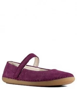 Image of Clarks Girls Skylark Tap Shoe, Plum, Size 2.5 Older