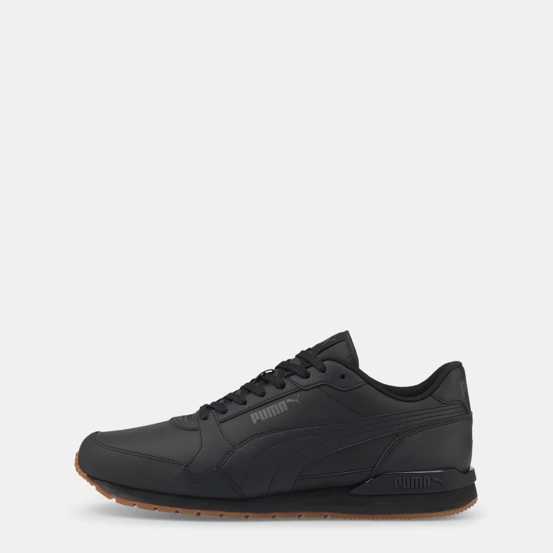 Image of Puma ST Runner v3 Leather Trainers Black male UK 3