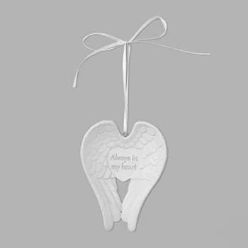 Image of Thoughts of You Hanging Resin Wings Plaque - In My Heart