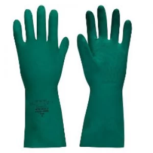 Image of Polyco Gloves Gauntlet Nitrile Size 10 Green