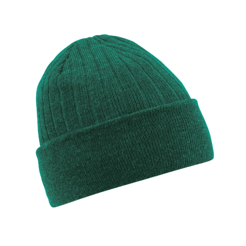 Image of Beechfield Beechfield Men Thinsulate Beanie in Bottle Green Bottle Green One Size Male 5063417923107