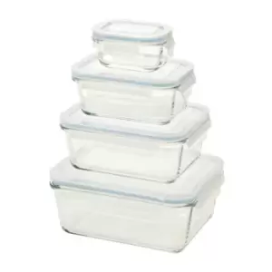 image of Homiu 4 Piece Glass Containers With Lids