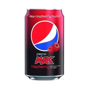 Image of Pepsi Max Raspberry 330ml Can 24 Pack