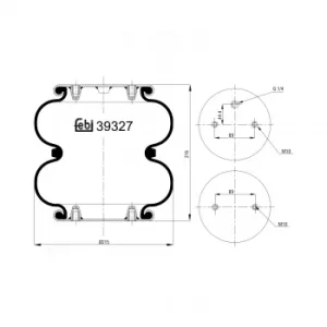 Boot Air Spring suspension 39327 by Febi Bilstein