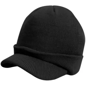 Image of Result Unisex Esco Army Knitted Winter Hat (One Size) (Black)