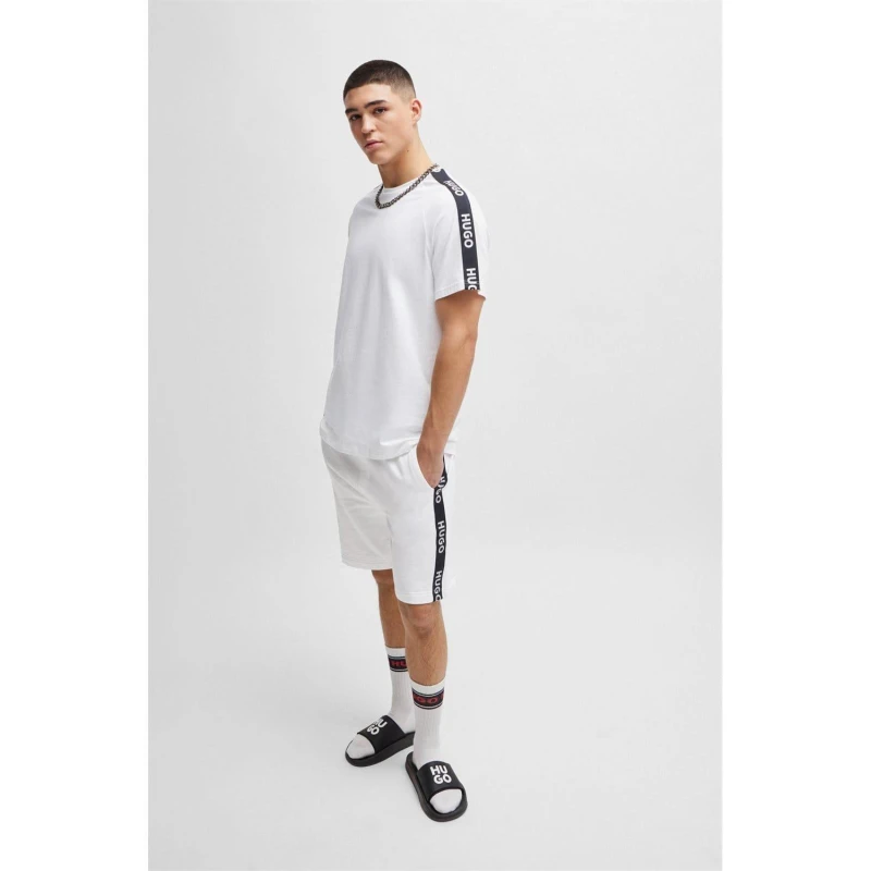 Image of Hugo Logo Straps Sliders - Black 7