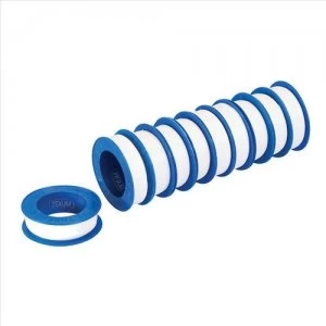 Image of Zexum 12mm x 12mm PTFE Plumbers Pipe Sealing Tape - 10x Pack
