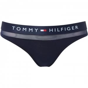 Image of Tommy Bodywear Sheer Flex Thong - Navy