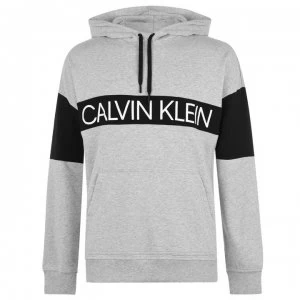 Image of Calvin Klein Logo Hoodie - Grey 080