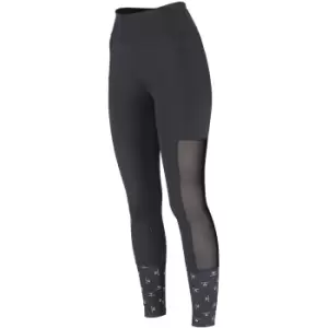 image of Aubrion Womens/Ladies Elstree Mesh Horse Riding Tights (L) (Black)