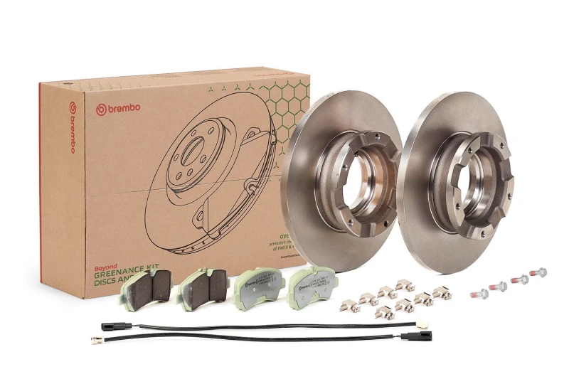 Image of BREMBO Brake discs and pads set BREMBO KT 10 018