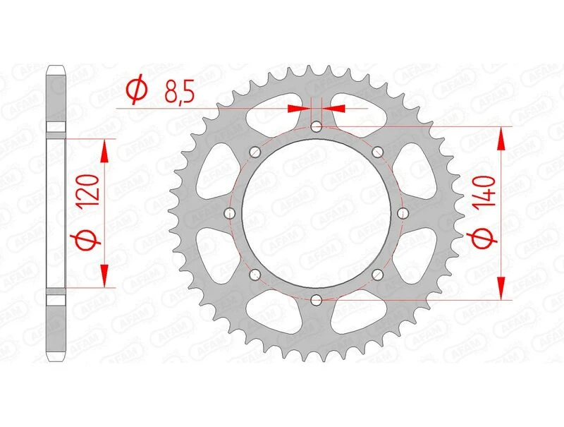 Image of AFAM Steel Standard Rear Sprocket 16600 - 520
