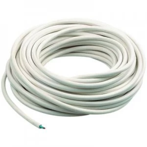 image of Wickes 2 Core Flexible Round Cable - White 0.75mm2 x 16.5m