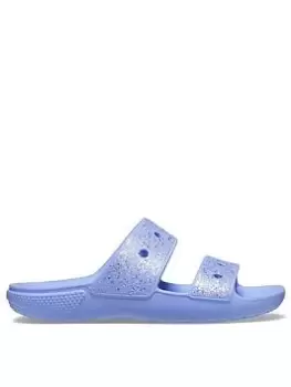 image of Crocs Classic Glitter Sandal Sandal, Purple, Size 12 Younger