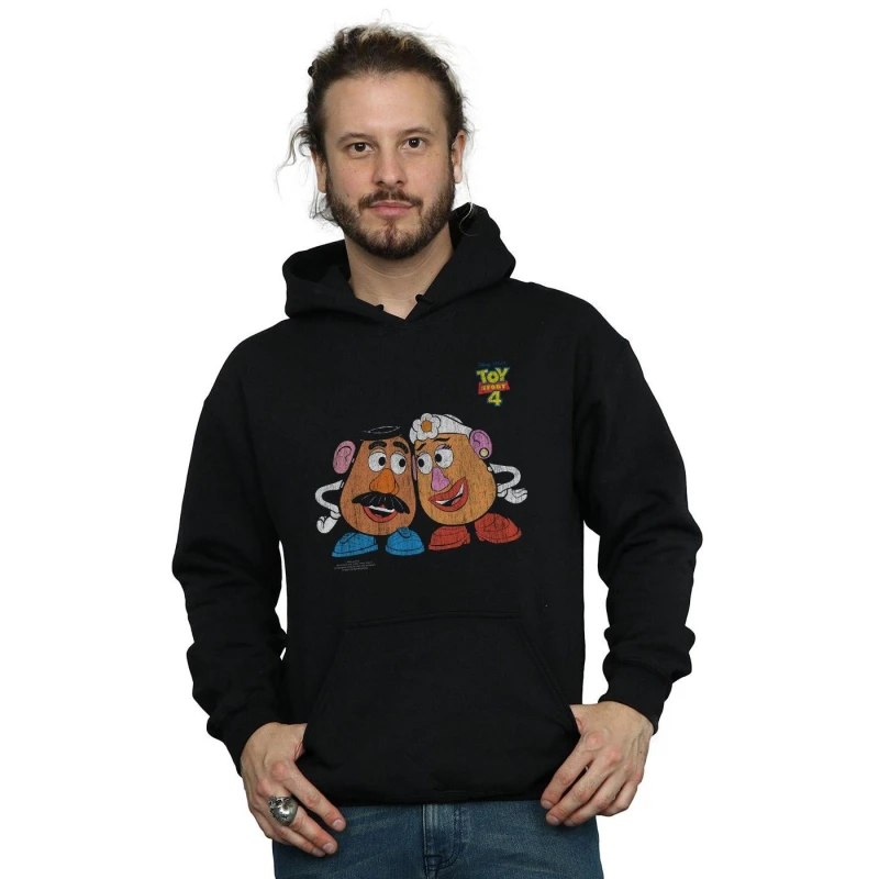 Image of Disney Men Toy Story 4 Mr And Mrs Potato Head Hoodie in Black Size: Small Black S Male 5059308522481