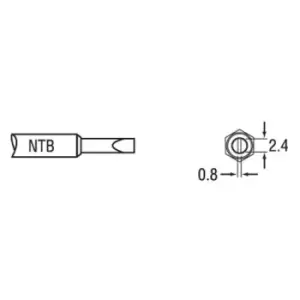 Image of Weller Ntb Chisel Tip, 2.4Mm