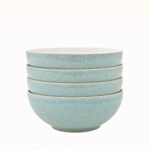 Image of Denby Elements Green 4 Piece Cereal Bowl Set