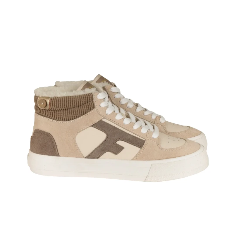 Image of Faguo Womens leather and suede trainers Faguo Walnut Mid Beige Female 39