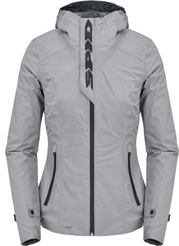 Image of Spidi Rain Hoodie Lady Jacket Grey Size XS