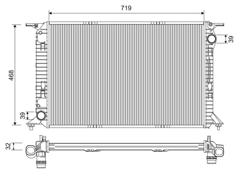 Image of Engine radiator VALEO 701227