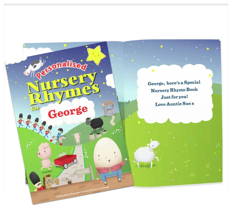 Image of Personalised Memento Company Personalised Message Nursery Rhyme Book