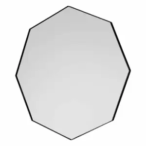 Image of Crossland Grove Thorpe Octagon Black Wall Mirror - 800 X 800mm