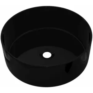 Image of Basin Ceramic Round Black 40x15cm Vidaxl Black