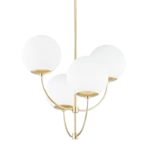 Image of Carrie 4 Light Chandelier Aged Brass