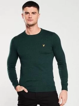 image of Lyle & Scott Crew Neck Jumper - Forest Green