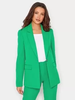 image of Long Tall Sally Green Hazel Blazer, Green, Size 12, Women