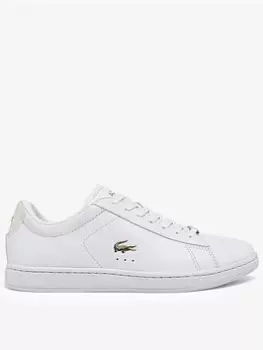 Image of Lacoste Lacoste Carnaby Evo 0722 Trainers, White/Gold, Size 3, Women