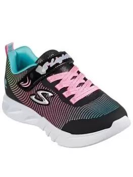 Image of Skechers Flicker Flash Light Trainer, Black, Size 11.5 Younger