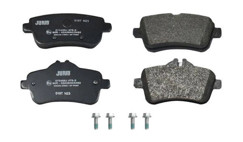 Image of JURID 573466J Brake pad set prepared for wear warning indicator Brake Pad Set,disc brake (402)