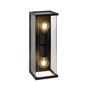 Image of Claire Vintage 40cm Twin Wall Lantern Light Outdoor - 2xE27 - IP54 - Anthracite