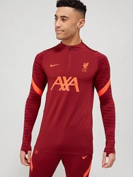 Image of Nike Liverpool FC 21/22 Strike Drill Top - Red, Red Size M Men