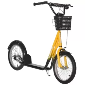 Image of Reiten Kids Kick Scooter Teen Ride On Adjustable Children Scooter with Brakes - Orange