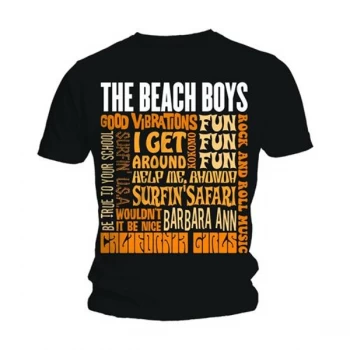 Image of Beach Boys - The - Best of SS Unisex Large T-Shirt - Black