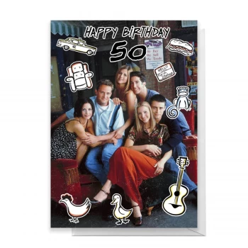 Image of Friends Birthday 50th Greetings Card - Giant Card