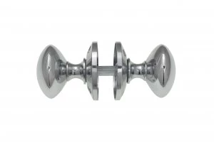 Image of Wickes Victorian Mortice Door Knobs - Chrome 1 Pair