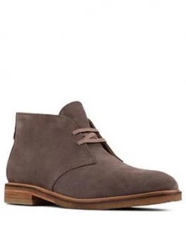 Image of Clarks Clarkdale Suede Desert Boots - Taupe