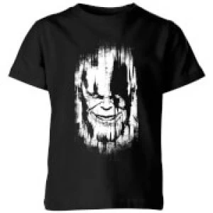 image of Marvel Avengers Infinity War Thanos Face Kids T-Shirt - Black - 11-12 Years