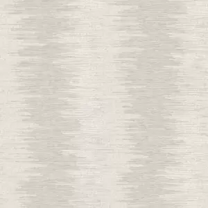 image of Grandeco Alcor Light Grey Vertical Stripe Metallic Textured Wallpaper