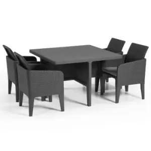 image of Keter Santiago 5 Piece Outdoor Dining Set - Grey