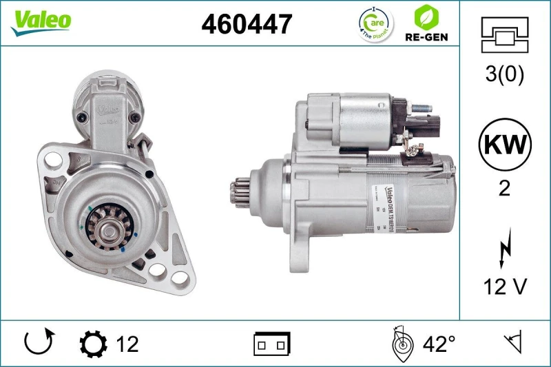 Image of Starter motor VALEO 460447