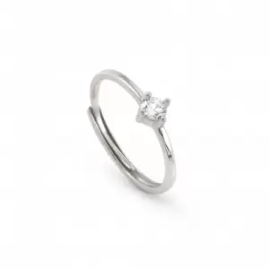 image of Sentimental Silver Cubic Zirconia Round Ring 149200/017