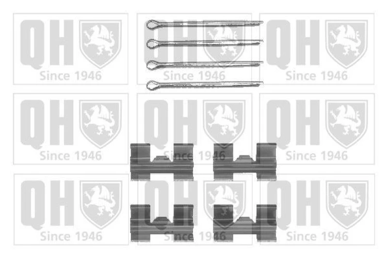 Image of QUINTON HAZELL Brake pad fitting kit QUINTON HAZELL BFK678
