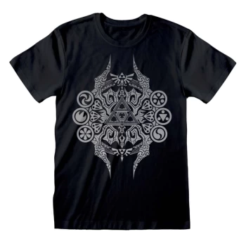 Image of Legend Of Zelda - Deco Unisex Large T-Shirt - Black