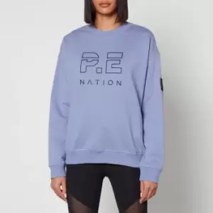 image of P.E NATION Logo-Printed Organic Cotton-Jersey Sweatshirt - L