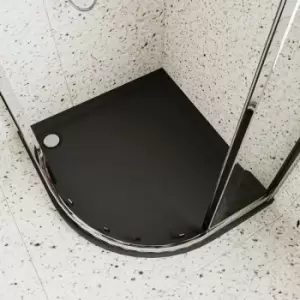 image of Hudson Reed - Offset Quadrant Right Handed Shower Tray 1200mm x 900mm - Slate Grey