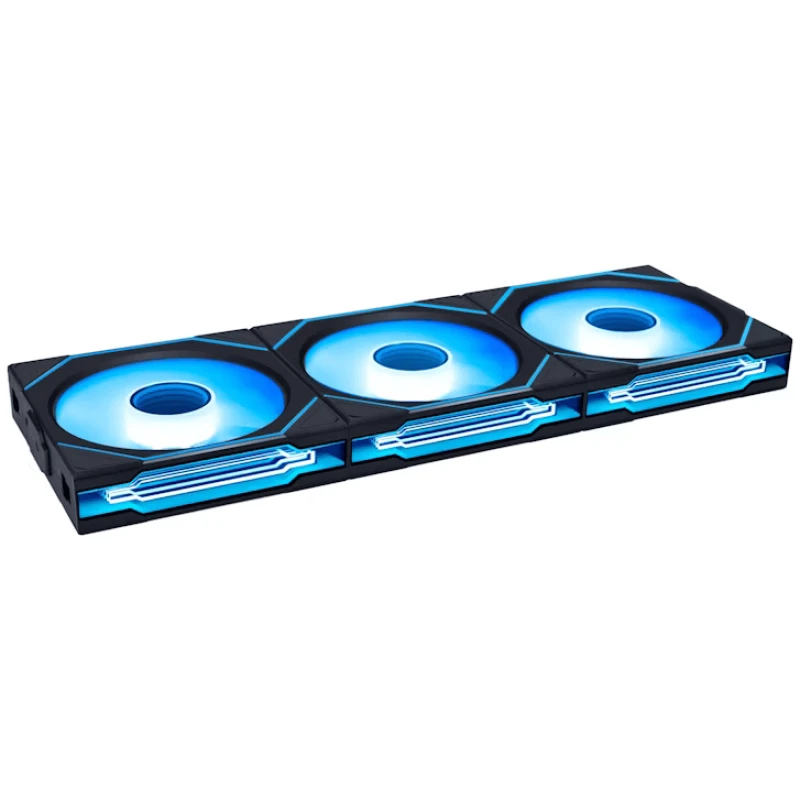 Image of Lian Li UNI Fan SL120 Infinity Reverse Wireless ARGB 120mm Triple Fan Pack - Black - 12RSLIN1W3B